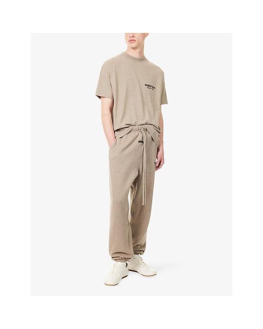 Fear Of God Natural Logo-Embroidered Cotton-Jersey T-Shirt for men