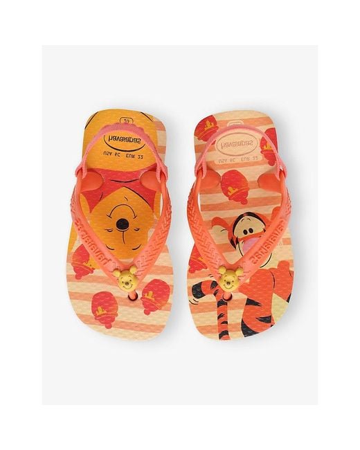 Havaianas Red Baby Disney Rubber Flip Flops