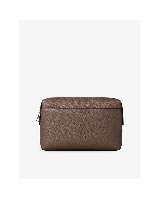 Cartier Brown Must De Leather Pouch