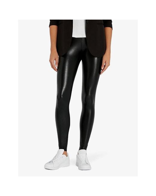 Commando Black Faux-Leather Leggings