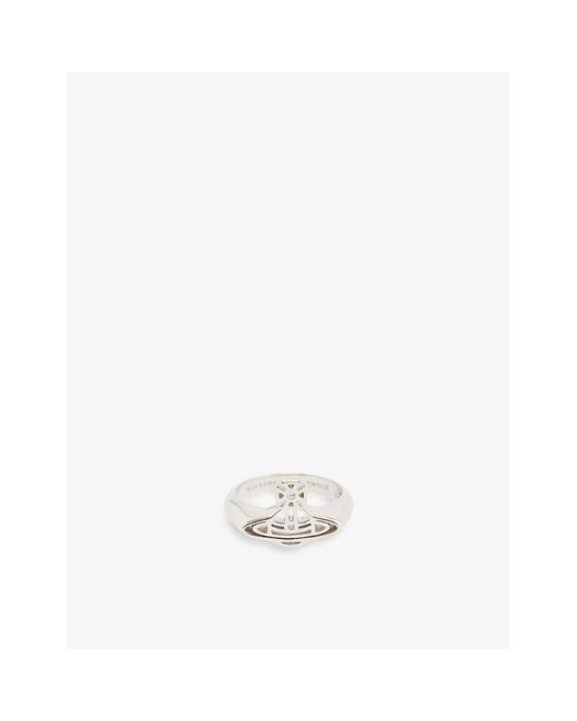 Vivienne Westwood White Avon Orb -plated 925 Sterling-silver Ring X