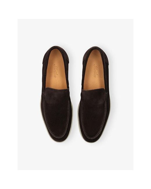 Aurélien Black Yacht Suede Loafers for men