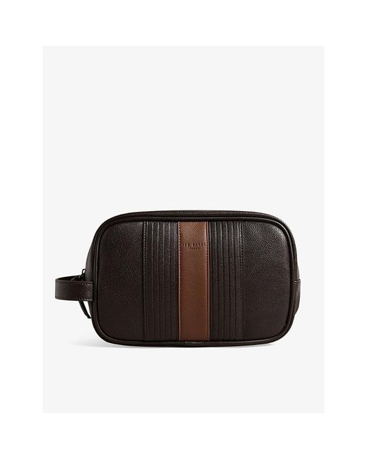 Ted Baker Evens Logoembossed Fauxleather Wash Bag in Black for Men Lyst