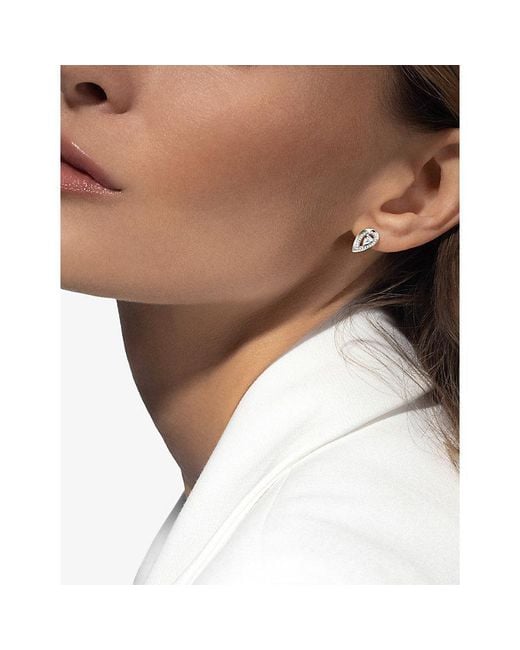 Messika White Fiery And 0.10Ct Diamond Stud Earrings