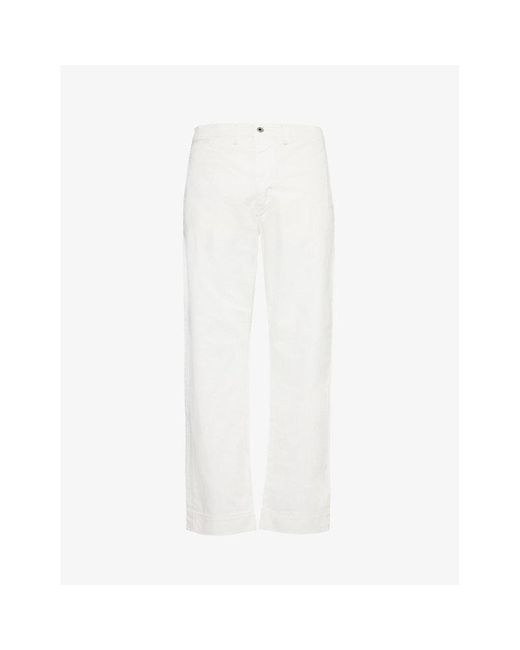 RRL White Straight-leg Mid-rise Cotton Chino Trousers for men