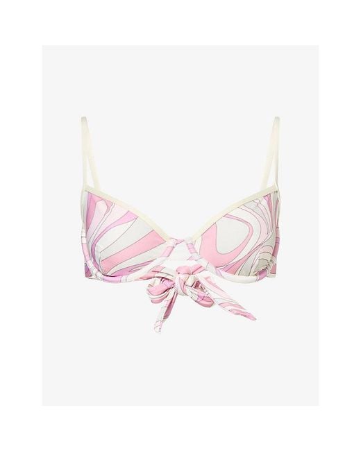 Cheap Monday Pink Capri Underwired Bikini Top