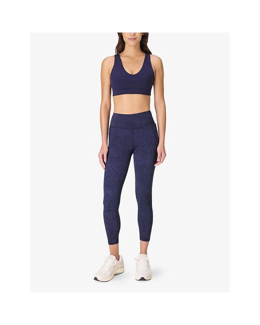 Sweaty Betty Blue Ultimate Studio 7/8 Performance Leggings