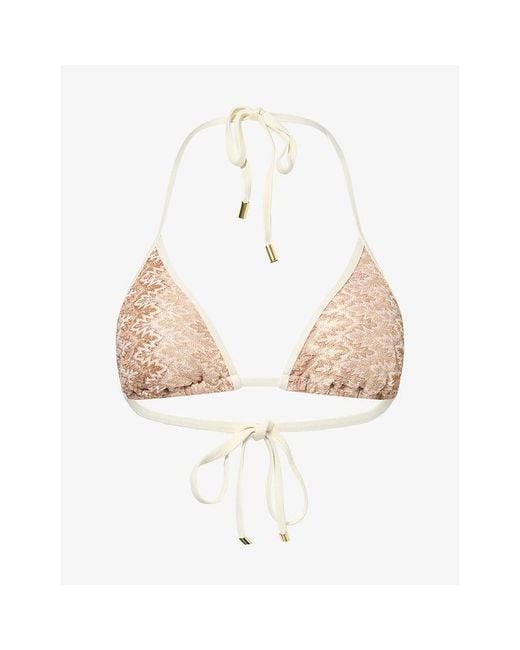 Cheap Monday White Palma Triangle Bikini Top