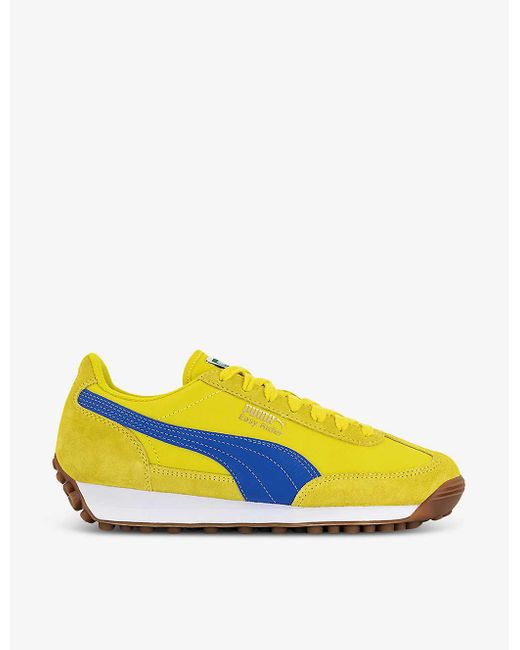 PUMA Speed Yellow Blueamazin Easy Rider Vintage Panelled Suede Low-top Trainers for men