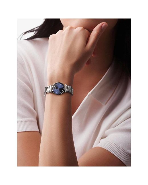 Longines Blue Unisex L42094976 La Grande Classique Stainless-steel And Diamond Quartz Watch