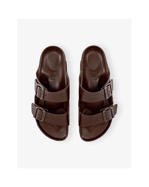 Birkenstock Brown Arizona Two-Strap Rubber Sandals