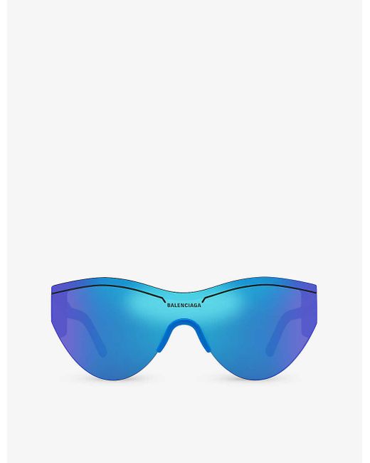 Balenciaga Blue 6e000185 Bb0004s Round-frame Acetate Sunglasses