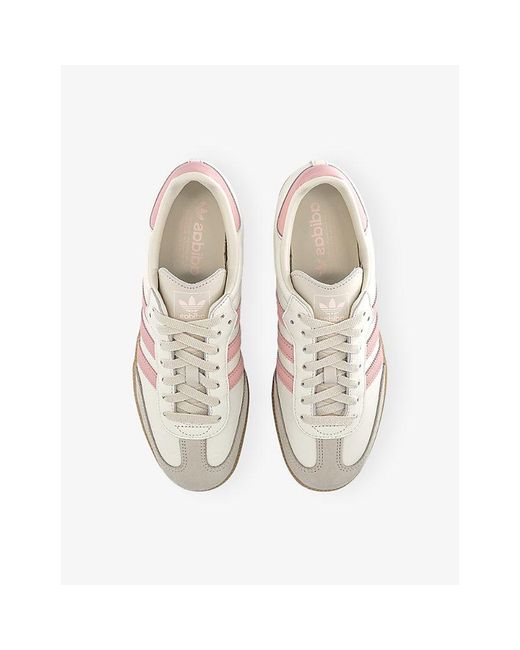 Adidas White Samba Og Leather Trainers