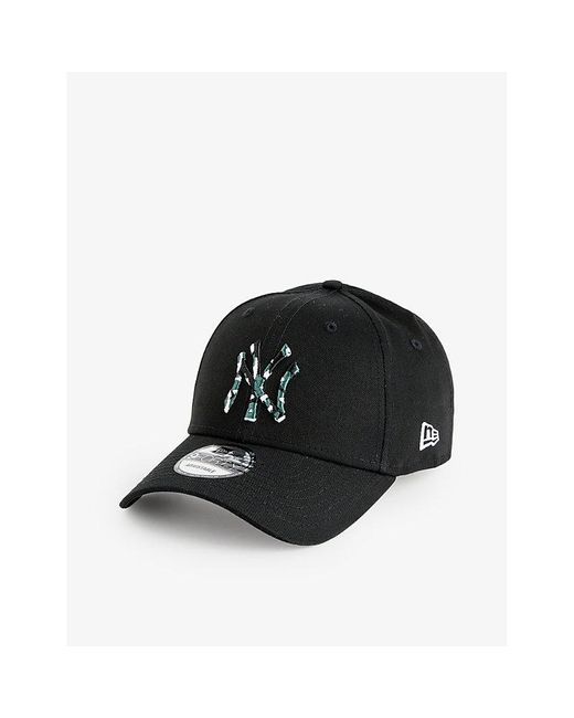 KTZ Black 9forty New York Yankees Brand-embroidered Cotton Cap for men