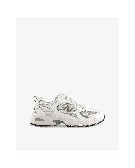 New Balance White Mr530 Leather And Mesh Low-Top Trainers