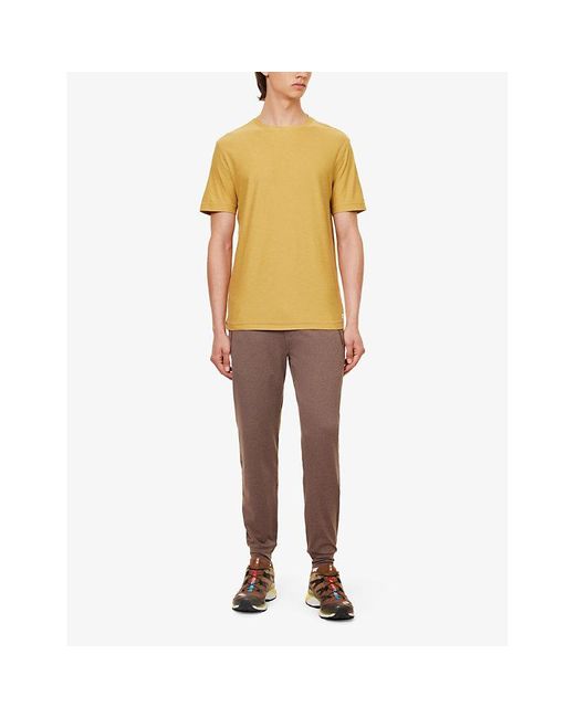 vuori Brown Ponto Performance Tapered-leg Stretch-recycled-polyester jogging Bottoms for men