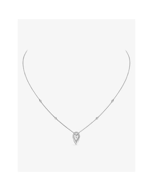 Messika Metallic Fiery And 0.25Ct Diamond Pendant Necklace