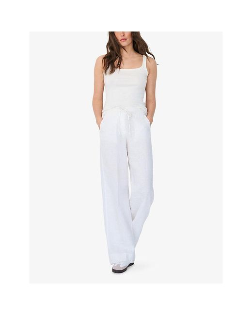 The White Company White Square-Neck Ribbed Stretch Cotton And Modal-Blend Vest
