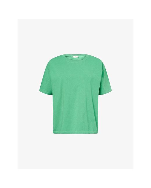 American Vintage Green Fizvalley Round-Neck Cotton T-Shirt