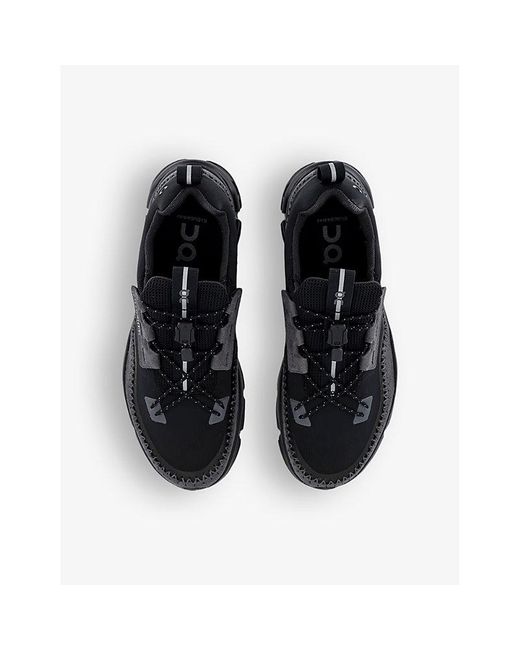 On Shoes Black Cloudaway Cushioned-sole Mesh Low-top Trainers