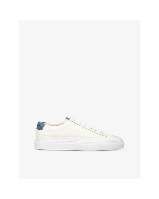 GRENSON White D-Stock Leather Low-Top Trainers for men