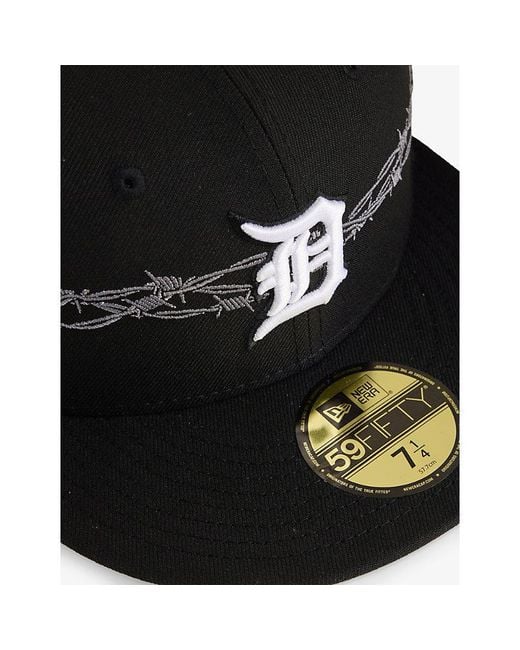 KTZ Black 59Fifty Mbl Icon Detroit Tigers Woven Baseball Cap