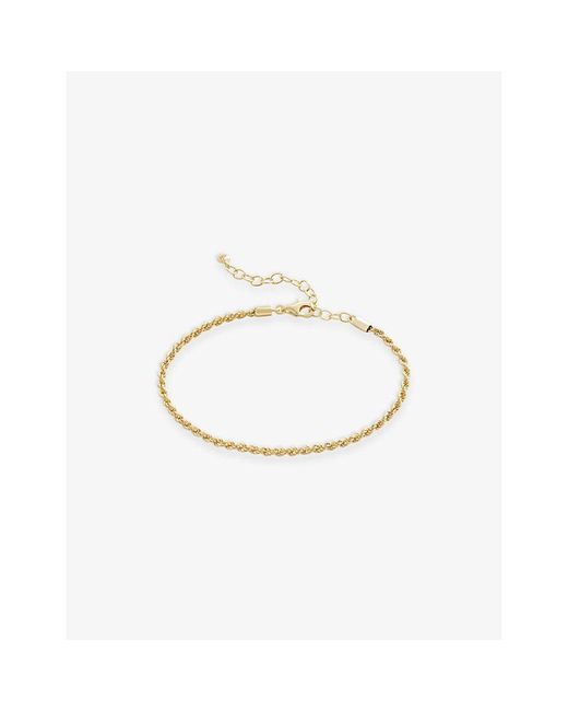 Monica Vinader White Rope 18Ct- Vermeil Plated Sterling- Chain Bracelet
