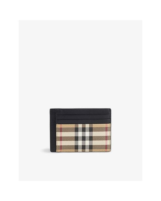 Burberry Black Chase Money-clip Faux-leather Cardholder for men