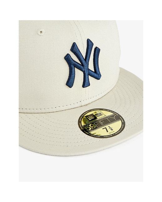 KTZ White 59fifty New York Yankees Brand-embroidered Cotton Cap for men