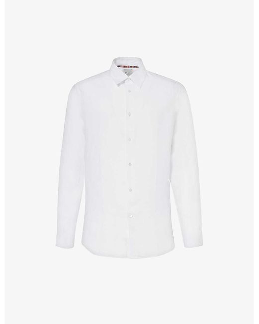 Paul Smith White Button-fastened Regular-fit Linen Shirt for men