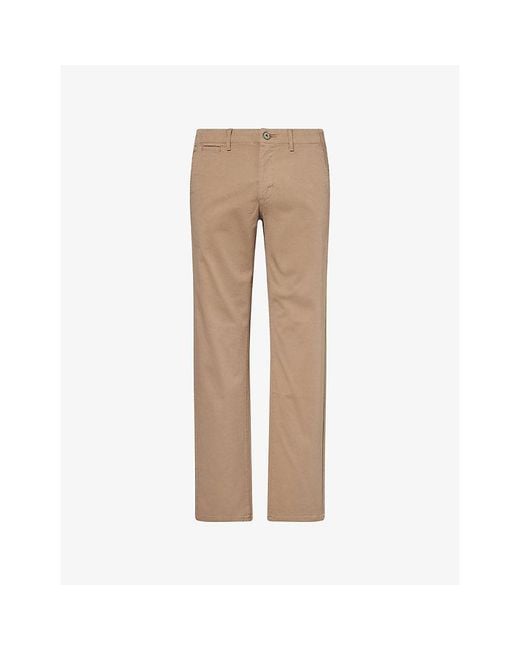 PAIGE Natural Vincent Straight-Leg Cotton-Blend Chino Trousers for men