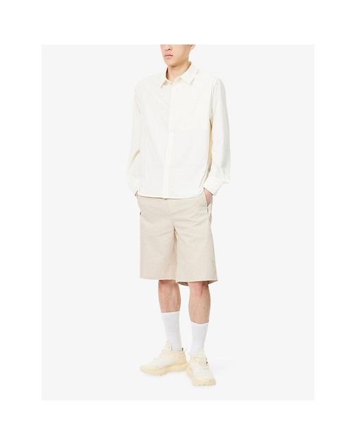 Hiking Patrol Natural Path Straight-Leg Linen-Blend Shorts for men