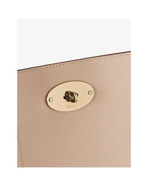 Mulberry Natural Bayswater Small Grained-Leather Tote Bag