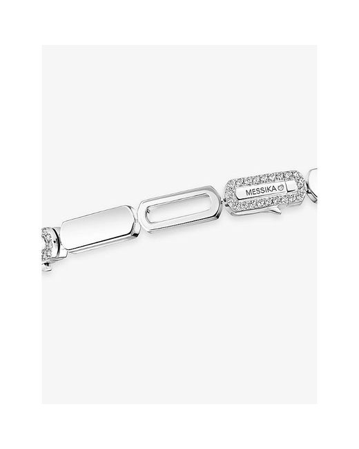 Messika Metallic Imperial Move Small 18Ct Rose And 3.47Ct Diamond Tie Necklace