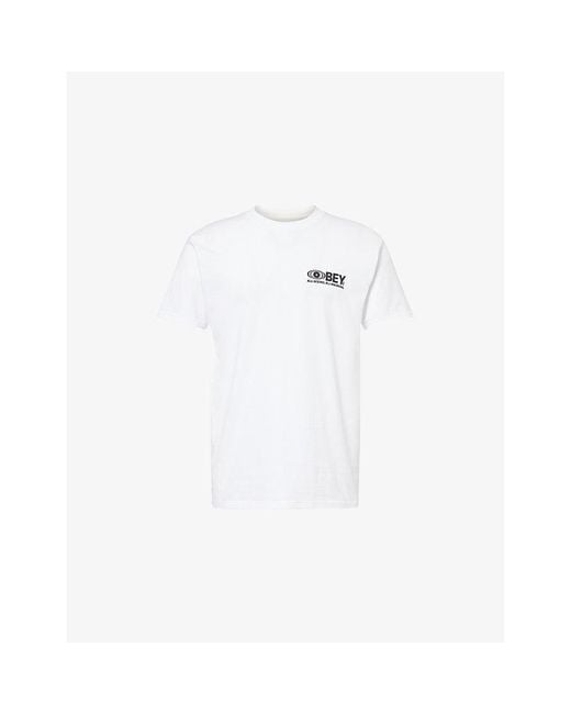 Obey White All Seeing Short-Sleeve Cotton T-Shirt for men