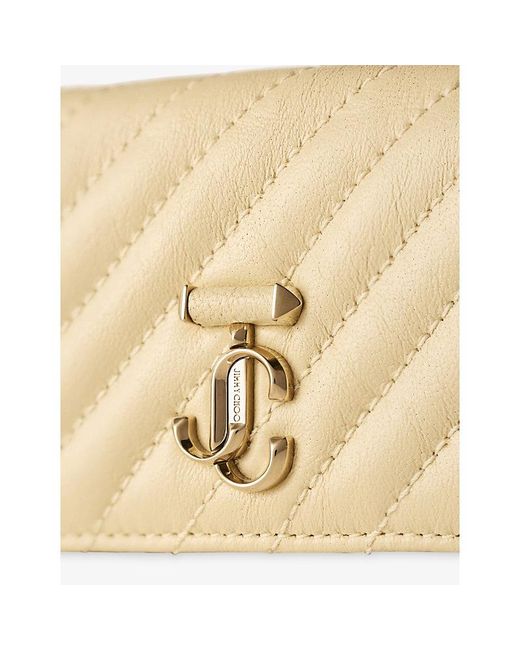 Jimmy Choo Natural Curve Nello Quilted Leather Cardholder