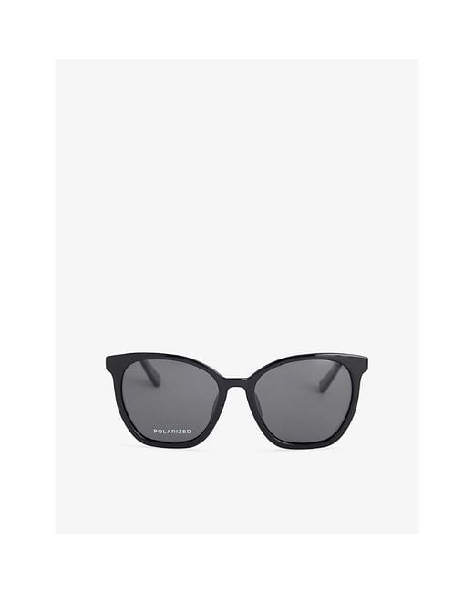 Le Specs Gray Nirvana Cat-Eye-Frame Acetate Sunglasses