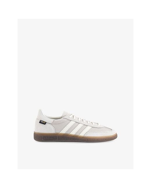 Adidas White Handball Spezial Suede And Mesh Trainers for men