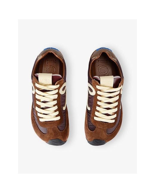 Loewe Brown Ballet Runner 2.0 Nylon And Leather Low-Top Trainers