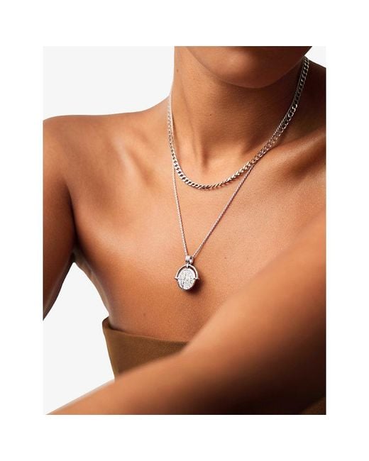 Missoma White Lucy Williams X Medium Roman Arc-Plated Brass Coin Necklace
