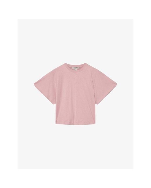 AllSaints Pink Eden Artia Short-Sleeve Cotton T-Shirt