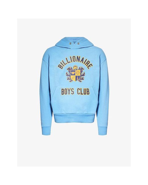 BBCICECREAM Blue Crest Branded-print Cotton-jersey Hoody for men