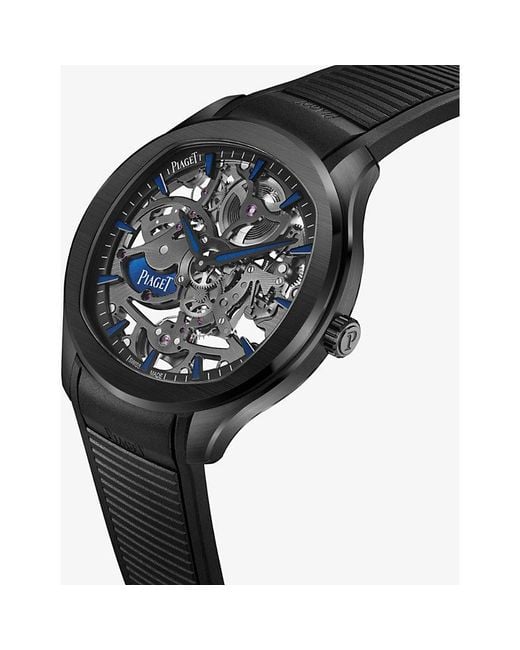 Piaget Black Polo Skelton Ceramic Automatic Watch 42Mm for men