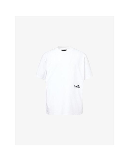 Barbour White Regence Graphic-Print Cotton T-Shirt for men