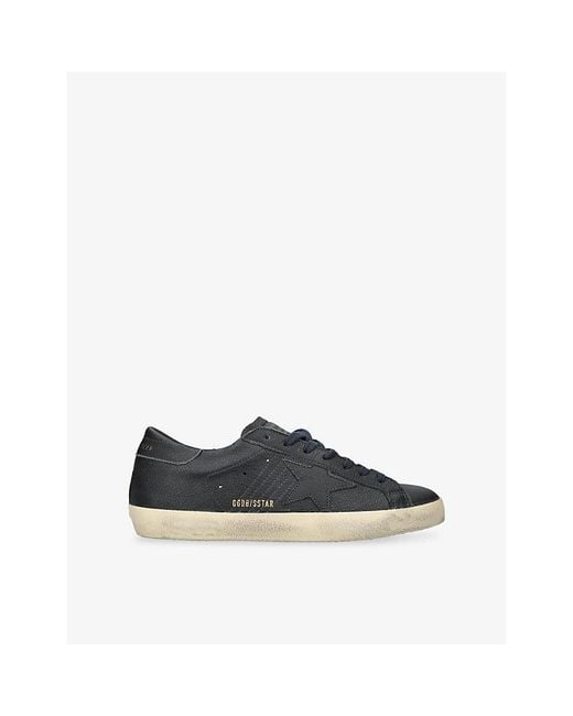 Golden Goose Deluxe Brand Blue Super Star 50501 Leather Trainers