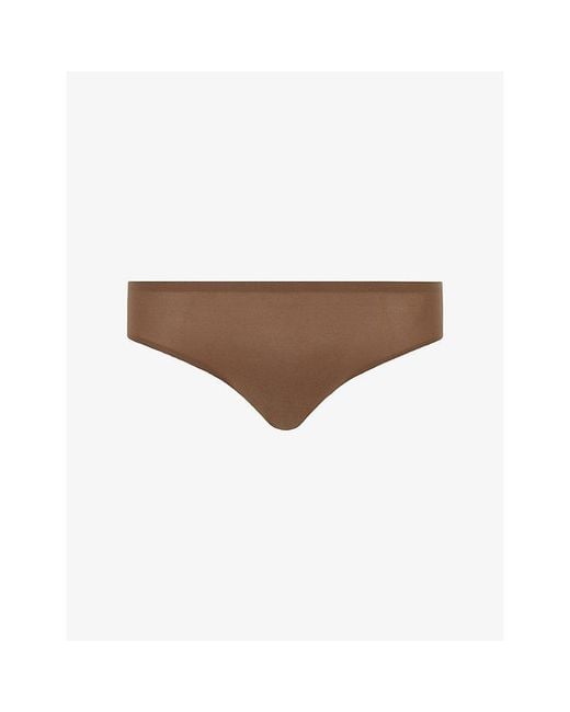 Chantelle White Soft Stretch Seamless One-Size Brazilian Briefs