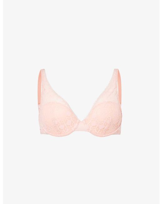 Chantelle Pink Day To Night Lace Spacer Bra