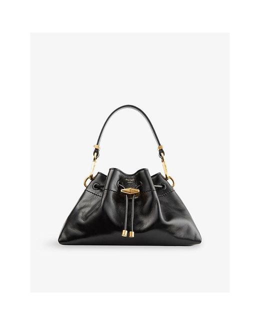 Jimmy Choo Black Cinch Small Leather Tote Bag