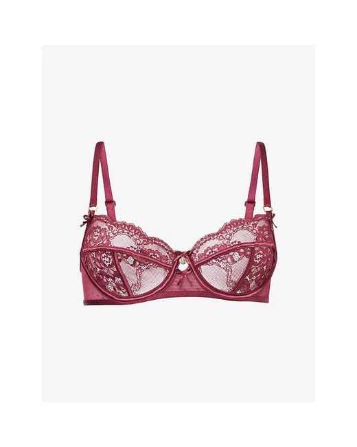 Lounge Underwear Red Adelyn Balcony Lace Bra