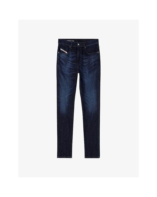 DIESEL Blue 2019 D-Strukt 0Adbl Slim-Fit Stretch-Denim Jeans for men